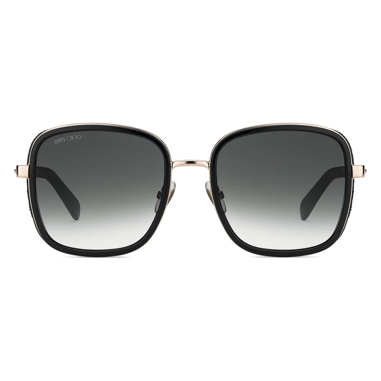 Jimmy Choo サングラス ELVA スクエア シルバーストーン ブラック Amazon.com: Jimmy Choo Elva/S 2M2 Black/Gold Elva/S Square